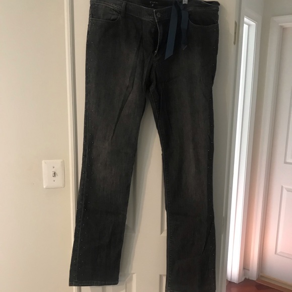 Escada Sport Luca Straigh-Leg Jean with Studs - Picture 2 of 6